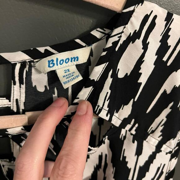 Summer tank dress super fun black and white 2XL - Picture 2 of 8